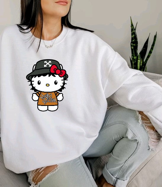 Official cartoon Peso Pluma Hello Kitty Shirt, hoodie, sweater