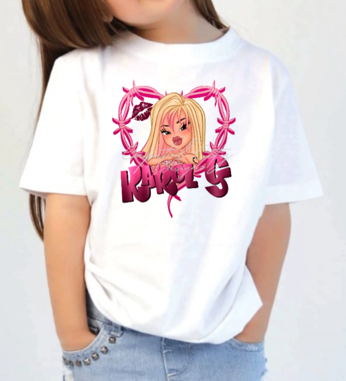 Kids Karol G Heart Kids Shirt