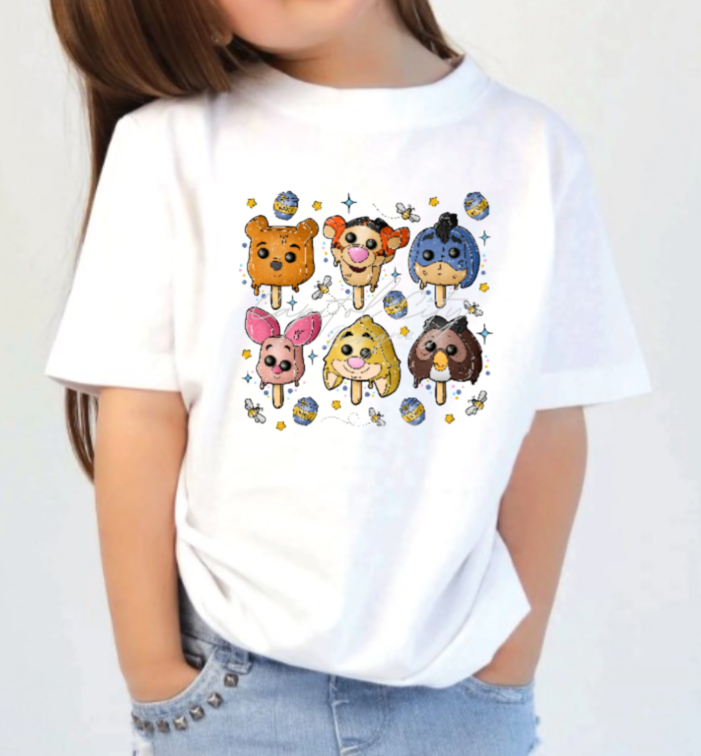 Kids Popsicle Pooh Bear Kids Shirt