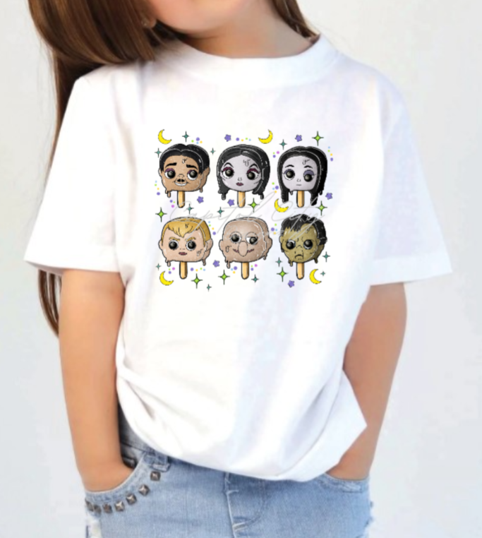 Kids Popsicle Adams Family Kids Shirt