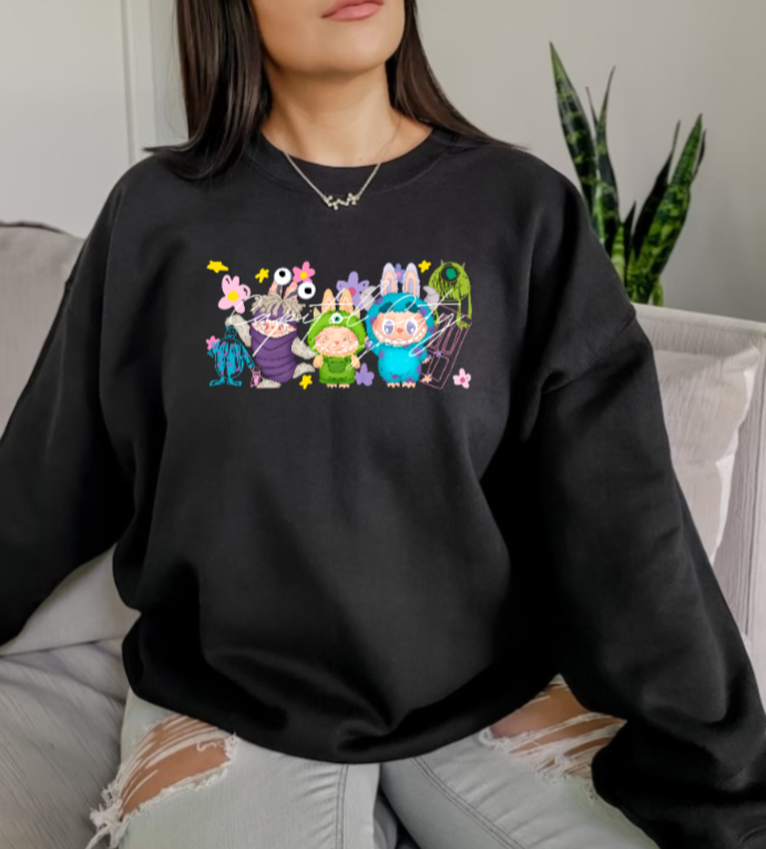 Labubu Monsters Inc Flowers Sweatshirt