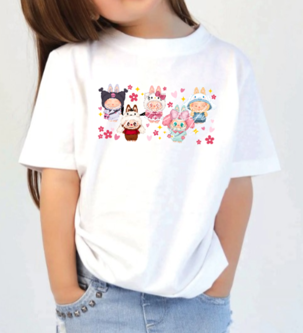 Bubu Hk Pink Flowers Kids Shirt (Kids/Youth)