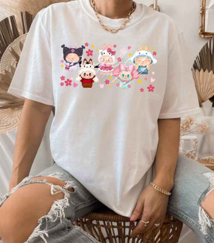Labubu Hk Pink Flower Shirt
