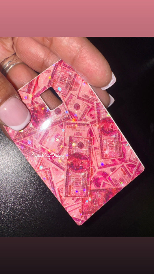 Pink Money Credit Card Skin Sticker