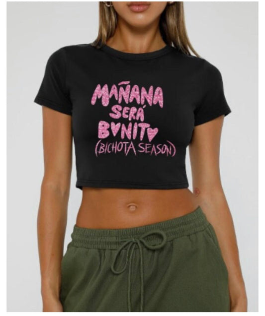 Karol G Mañana Sera Bonito Glitter Crop Top