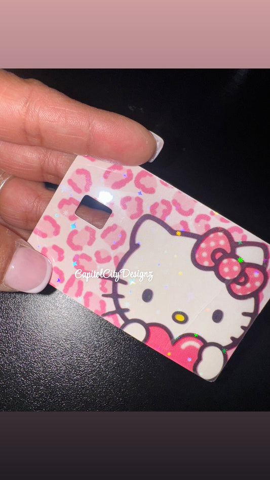 Pink Hk Credit Card Skin Sticker