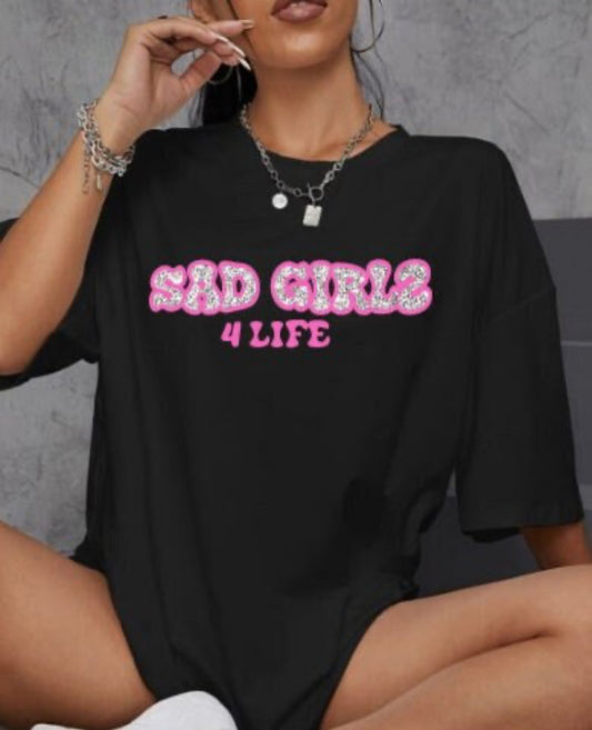 Junior H Sad Boyz Pink & Glitter Font Shirt