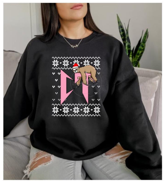 Christmas Ugly Sweatshirt Pink CT Nata