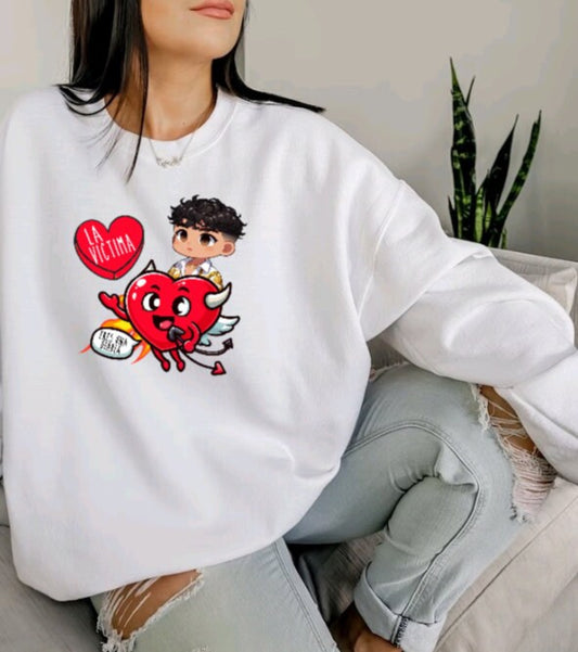 Xavi, La Victima, La Diabla, Valentines Day Unisex Sweatshirt