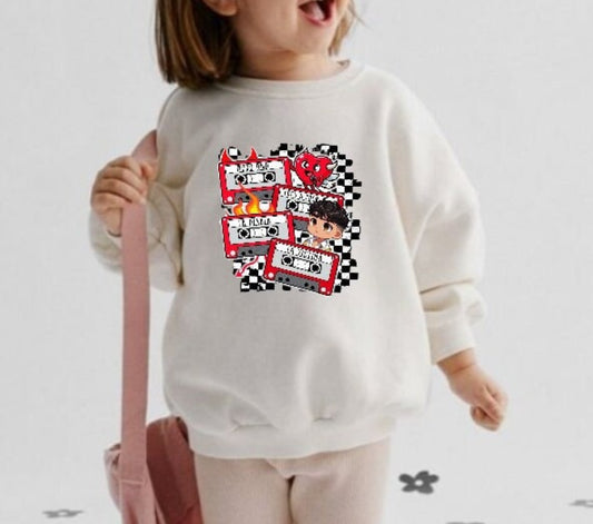 Kids Xavi, La Victima, La Diabla, Valentines Day Kids Sweatshirt