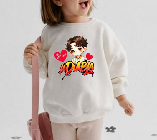 Kids Xavi, La Victima, La Diabla, Kids Sweatshirt