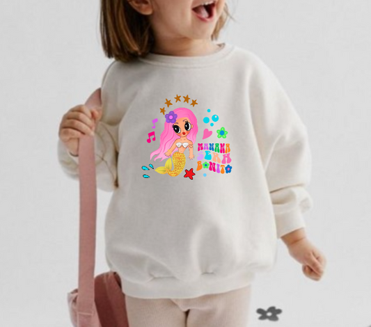 Kids Karol G Pink Hair Sweatshirt