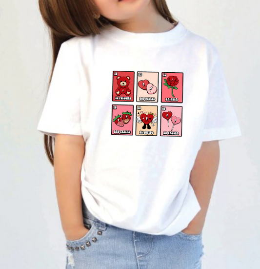 Kids Bad Bunny x Valentine Loteria Shirt