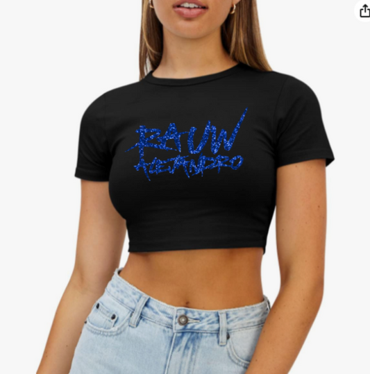 Rauw Alejandro Glitter Crop Top