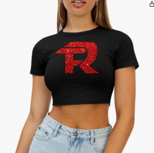 Fuerza Regida Tour Red Glitter Crop Top