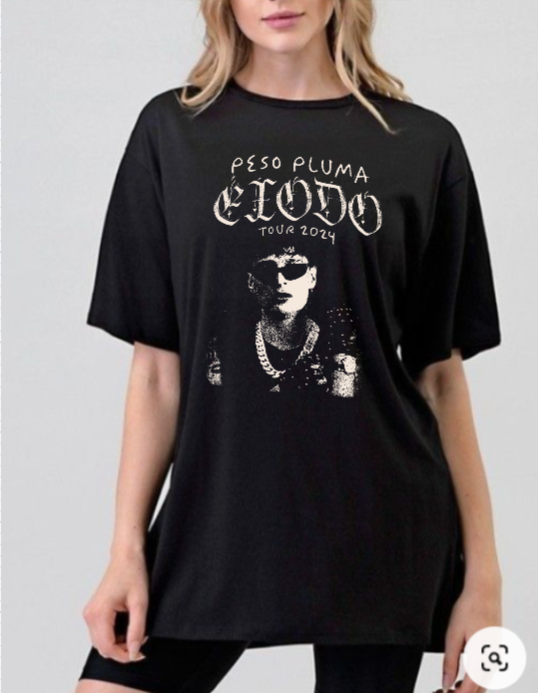 Peso Pluma Exodo Tour Black Shirt