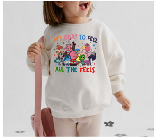 Kids Emotions Characters Sweatshirt