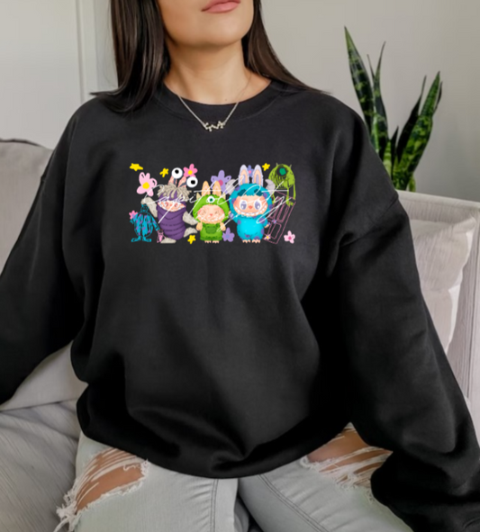 Labubu Monsters Inc Flowers Sweatshirt