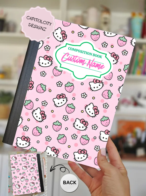 Kitty & Strawberries Notebook