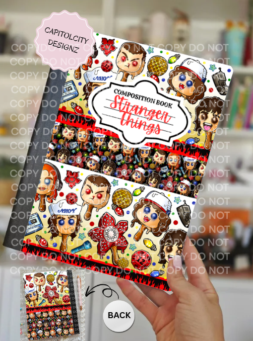 Strange Things Flames Notebook