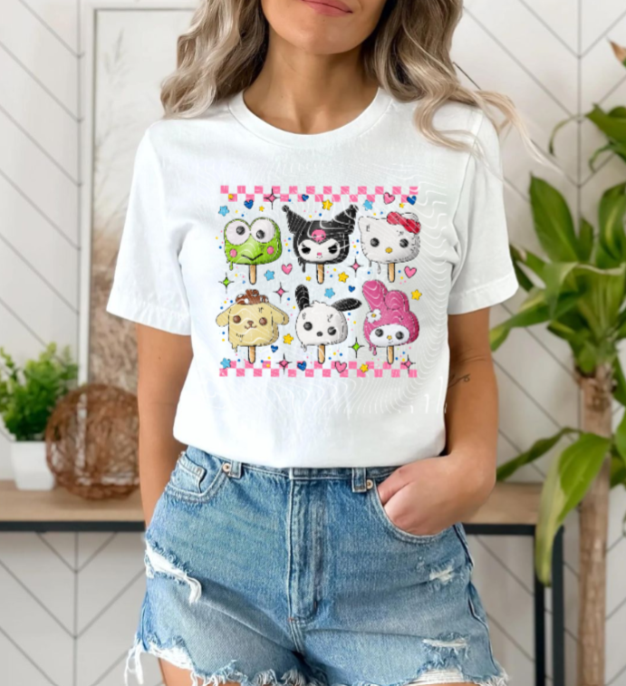 Popsicle Checkered Kitty Shirt