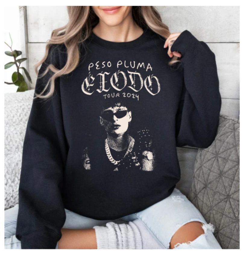 Peso Pluma Exodo Tour Black Sweatshirt