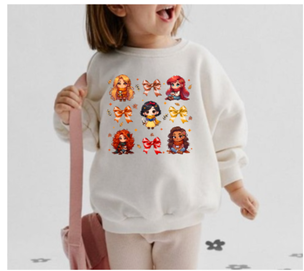 Kids Princess Fall Character Sweatshirt